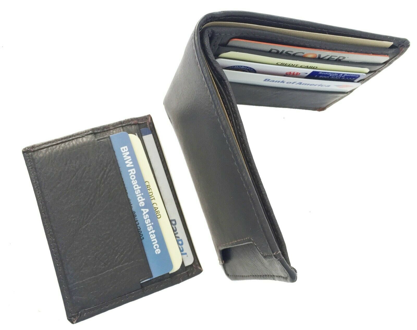 

Black Handcrafted Cowhide Leather Men s Bifold Premium Wallet ID Holder Gift Box