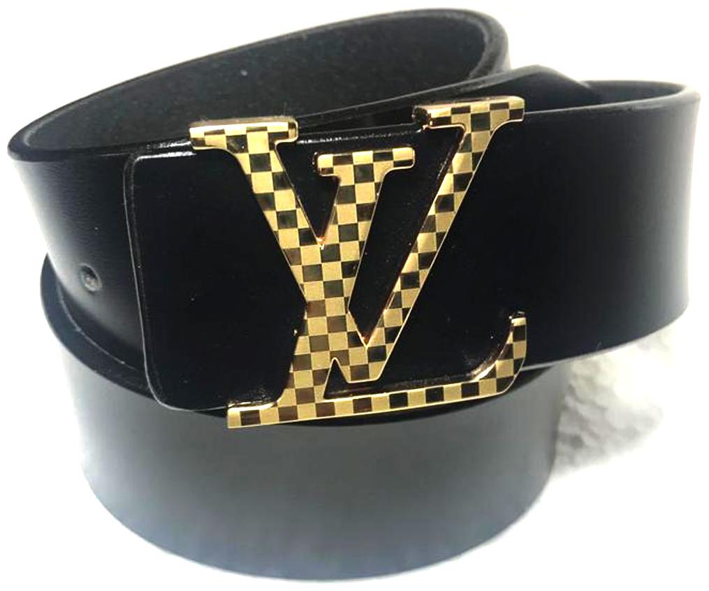 

Black Leather Belt For Men Casual Wear Golden Buckle Belt For Men