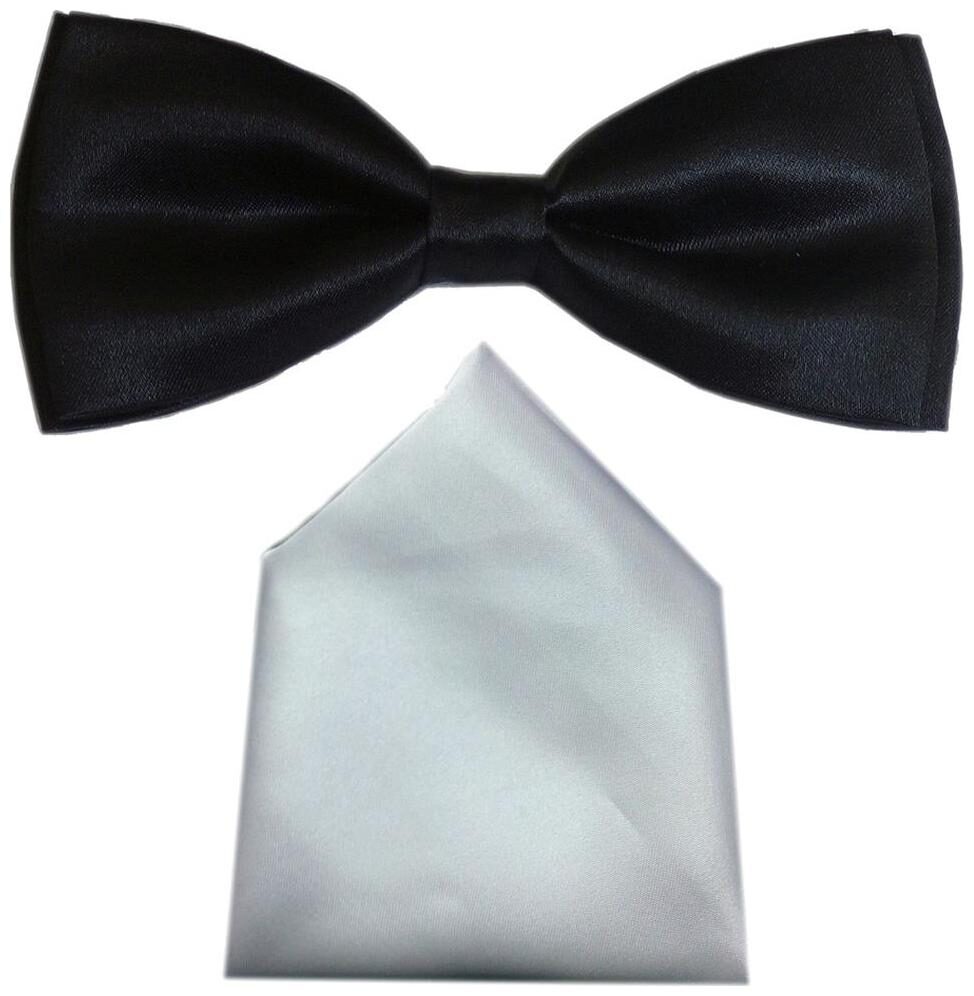 Blacksmith Bow Tie Pocket Square Combo Set for Men