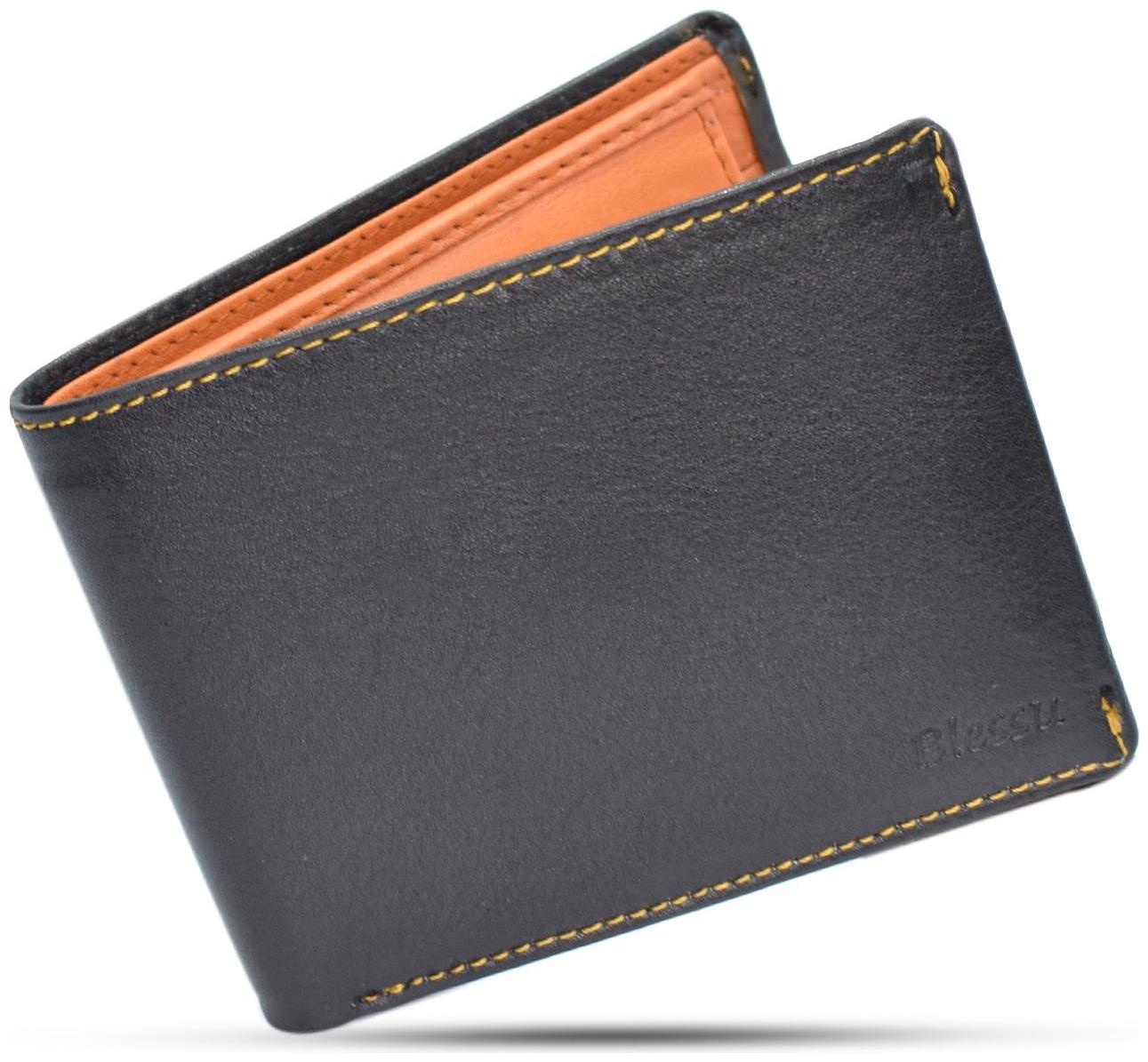 

Blessu Men Black Leather Bi-Fold Wallet ( Pack of 1 )