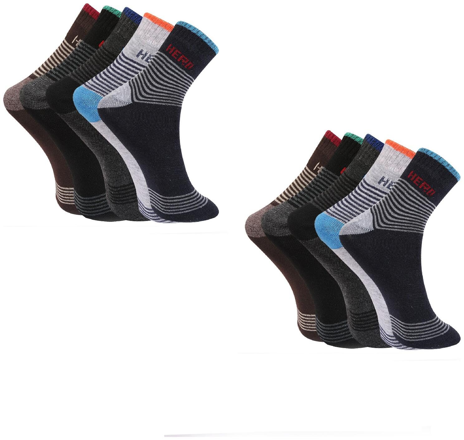 

Bodysene Men s Multicolor Cotton Socks ( Pack of 10 Pair Socks )
