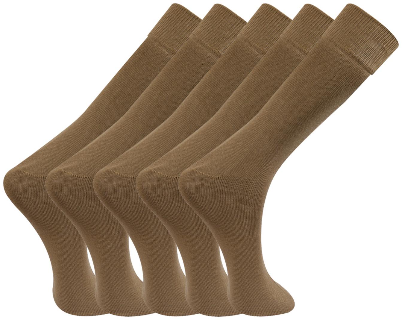 

Bodysense Khaki Cotton Calf length socks ( Pack of 5 )