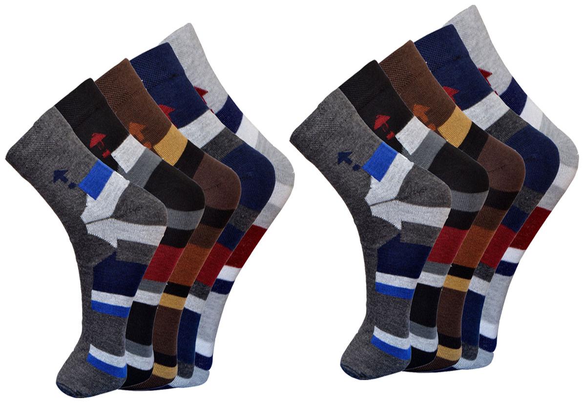

BODYSENSE Men s Multicolor Lycra Cotton Socks ( Pack of 10 Pair Socks) Free Size