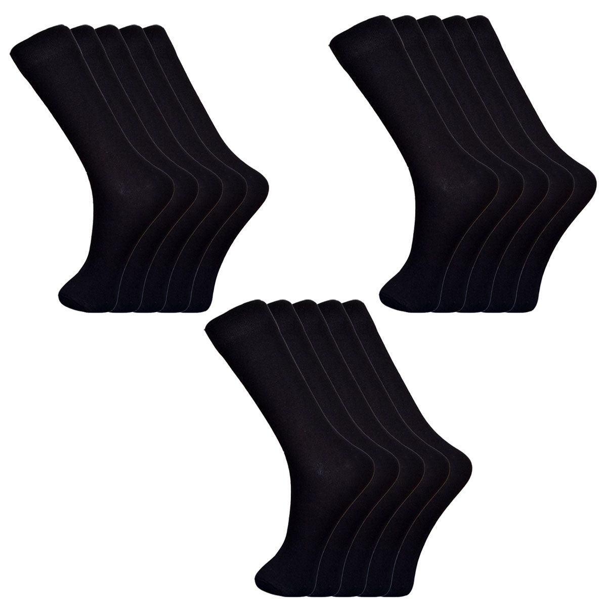 

Bodysense Men s Black Cotton Socks ( Pack of 15 Pair Socks )