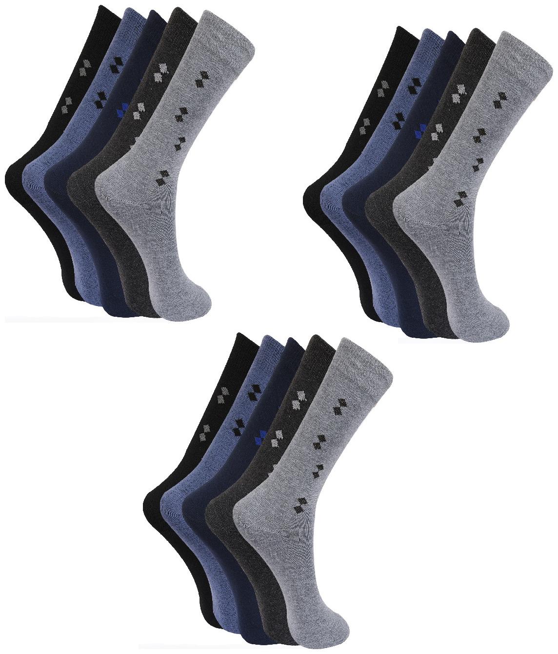 

Bodysense Men s Multicolor Cotton Socks ( Pack of 15 Pair Socks )