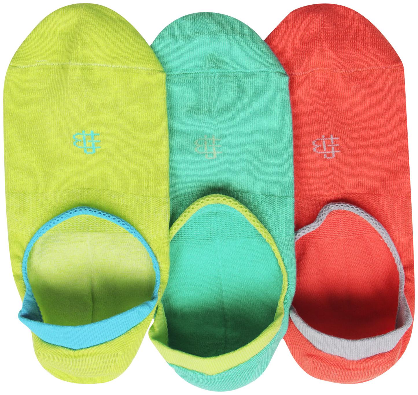 

Bonjour Assorted Cotton No show socks ( 3 pairs )