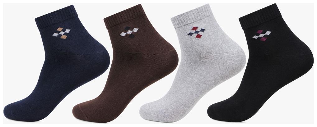 

Bonjour Assorted Cotton Ankle length socks ( 4 pairs )