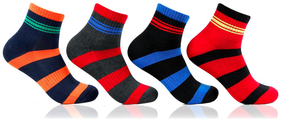 

Bonjour Men s Cushioned Four Pair Sports Socks BRO27012-PO4