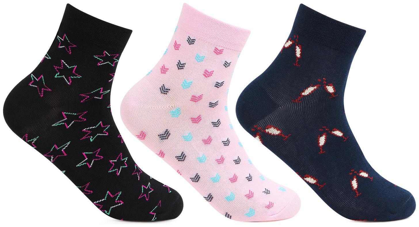 

Bonjour Ladies Woolen Thumb Ankle Socks-Pack Of 3
