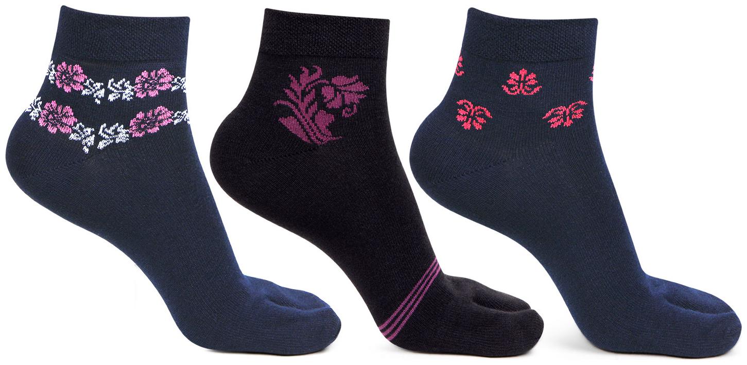 

Bonjour Ladies Woolen Thumb Ankle Socks-Pack Of 3