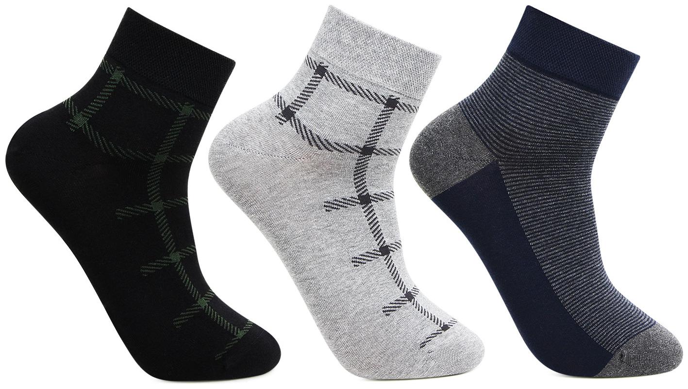 

Bonjour Assorted Cotton Ankle length socks ( Pack of 3 )