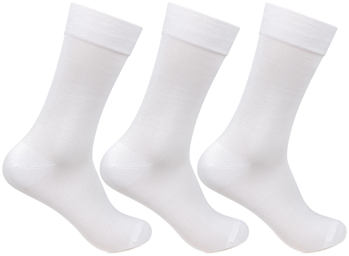 

Bonjour White Cotton Crew length socks ( 3 pairs )