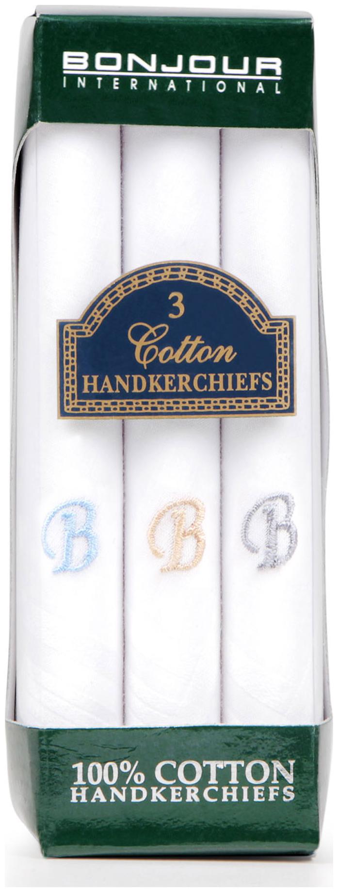 

Bonjour White Handkerchief (Pack Of 3)