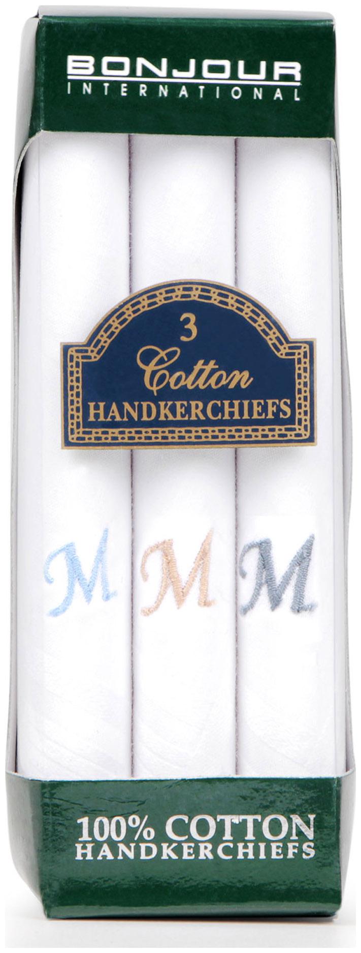 

Bonjour White Cotton Handkerchiefs ( Pack of 3 )