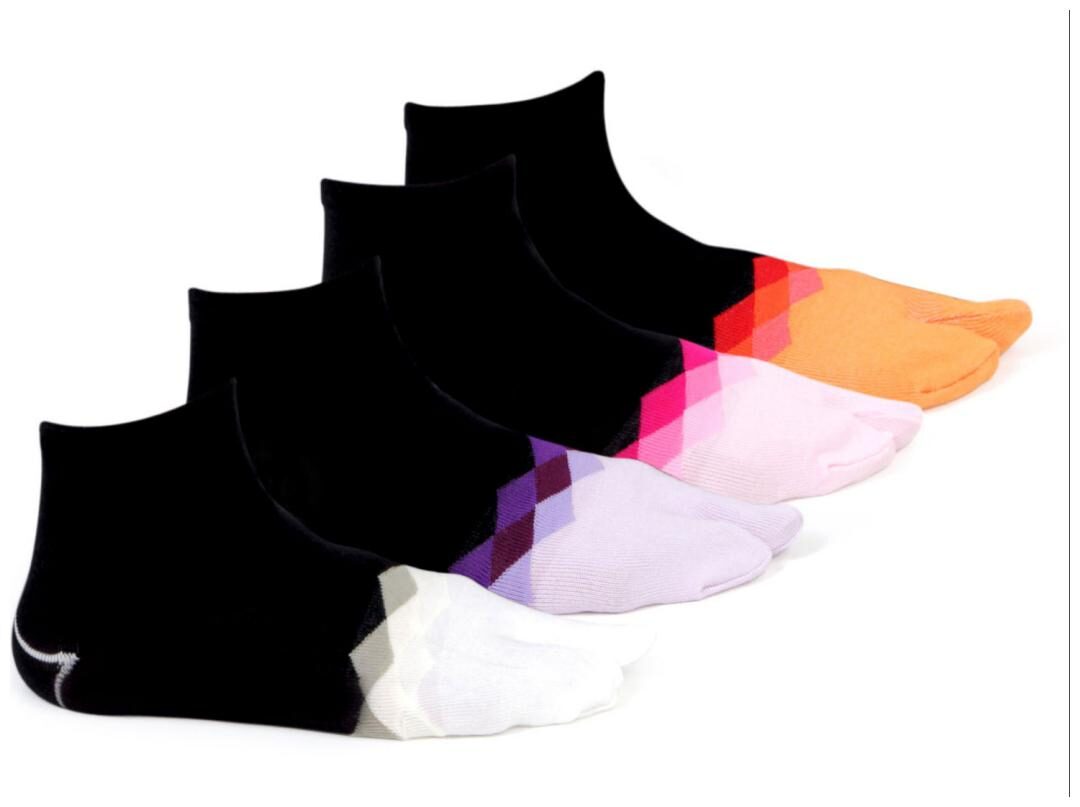 

Bonjour Womens Argyle Pattern Cotton 4 Pair of Thumb Socks