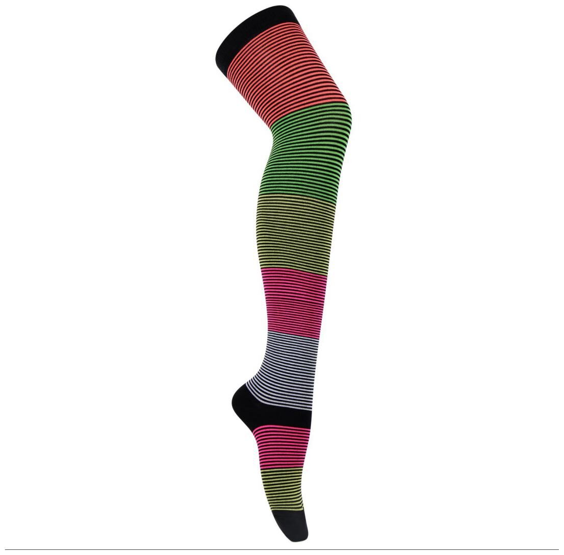 

Bonjour Womens Multicolor Striped Knee High Socks