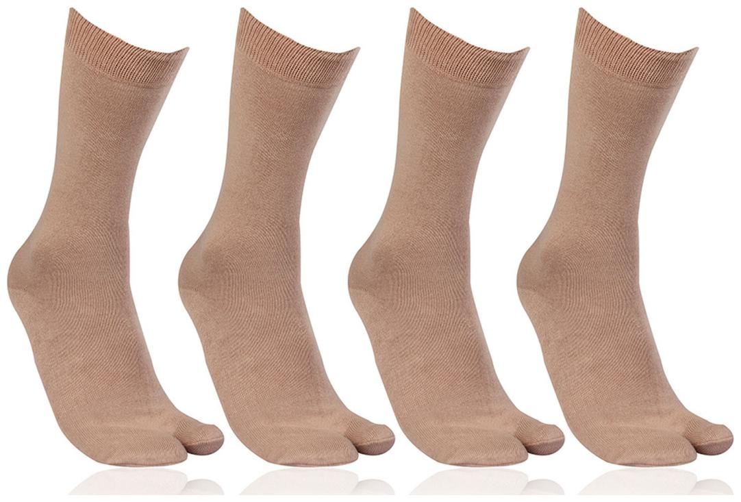 

Bonjour Women s Fine Woolen Brown Colour 4 Pair Thumb Socks BRO-08-FW-PO4