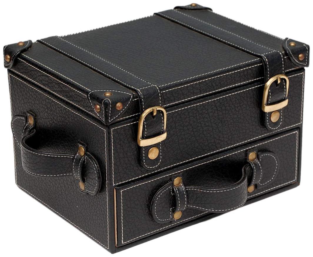 

BORSE Double Storey 8 Slots Watch Box Cum Jewellery Portable Leathertte Box - Gift for Christmas New Year