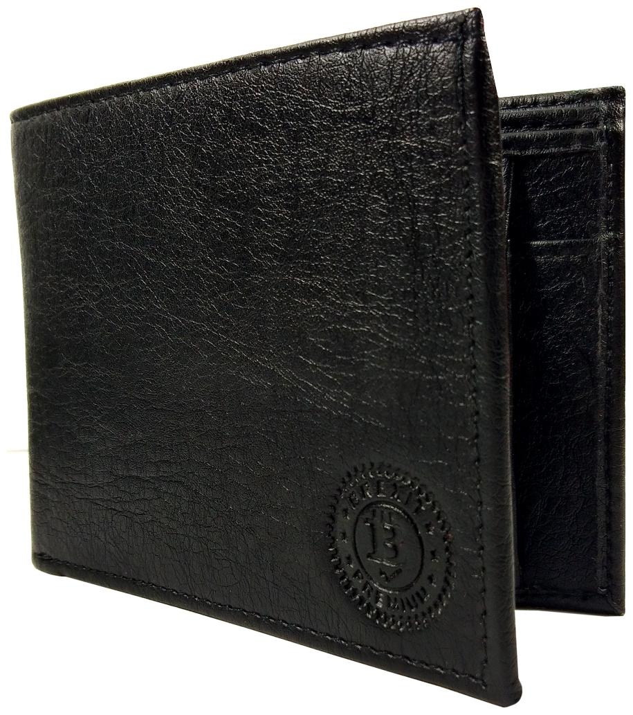 

Brexit Men Black Leather Bi-Fold Wallet ( Pack of 1 )