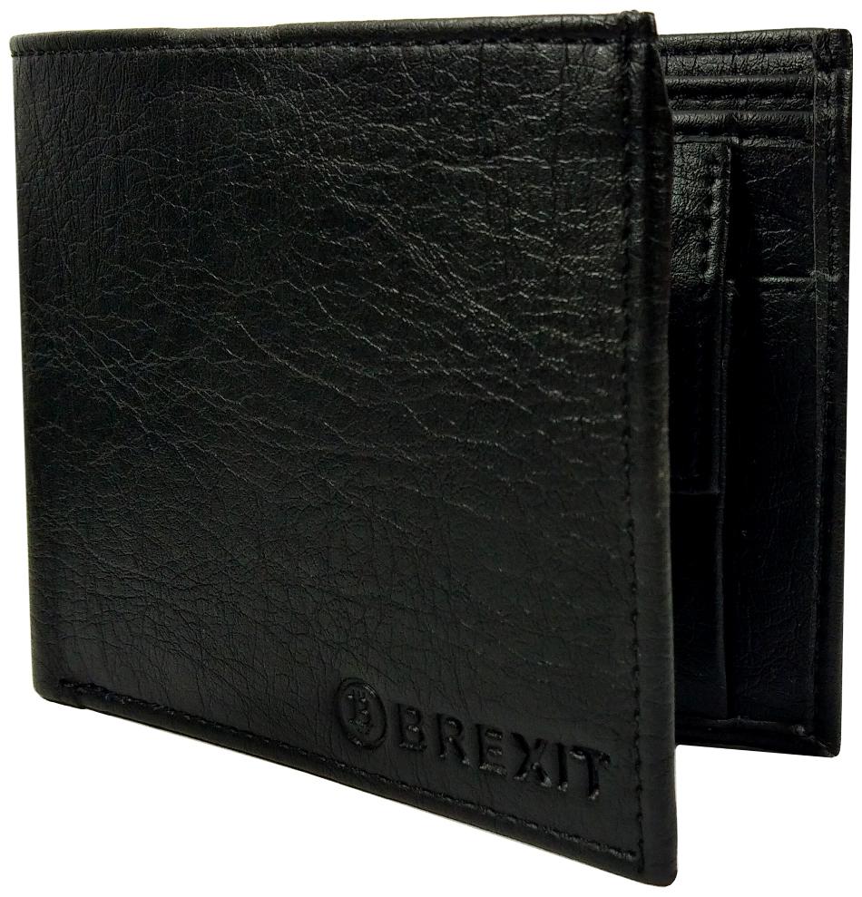 

Brexit Men Black Leather Bi-Fold Wallet ( Pack of 1 )