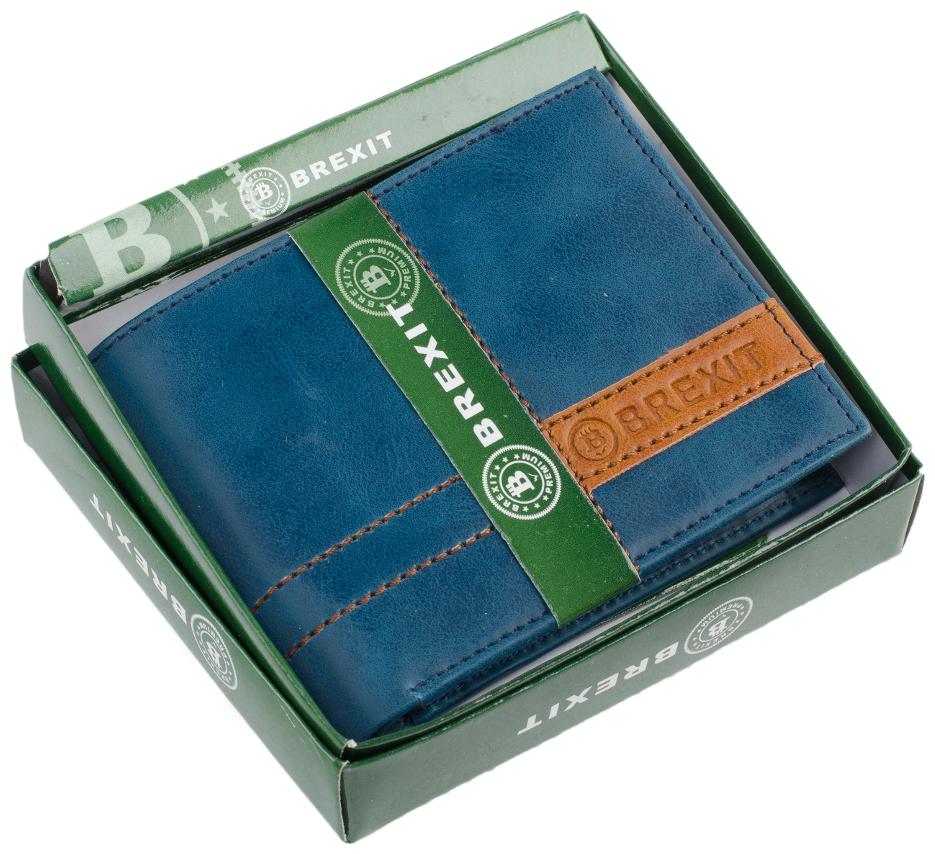 

Brexit Men Blue Leather Bi-Fold Wallet ( Pack of 1 )