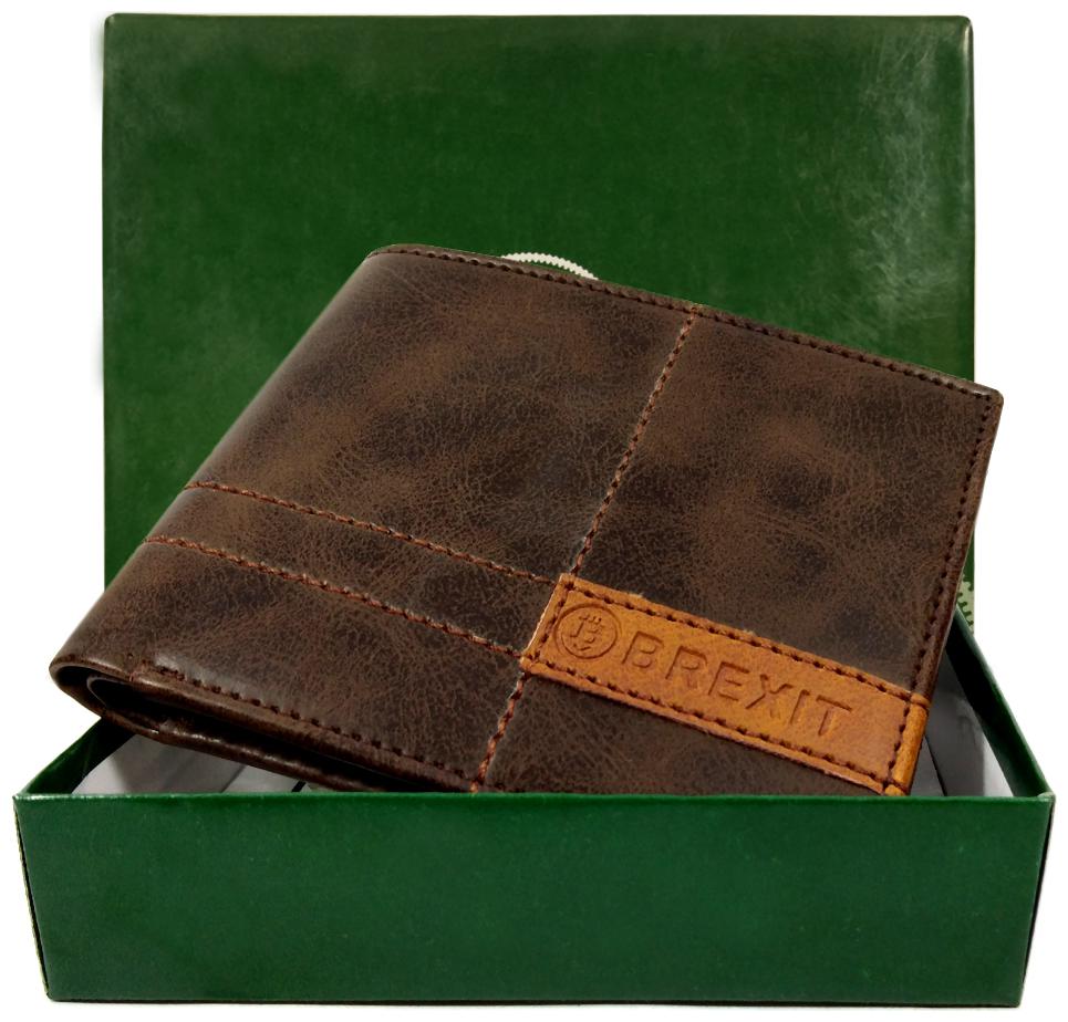 

Brexit Men Brown Leather Bi-Fold Wallet ( Pack of 1 )