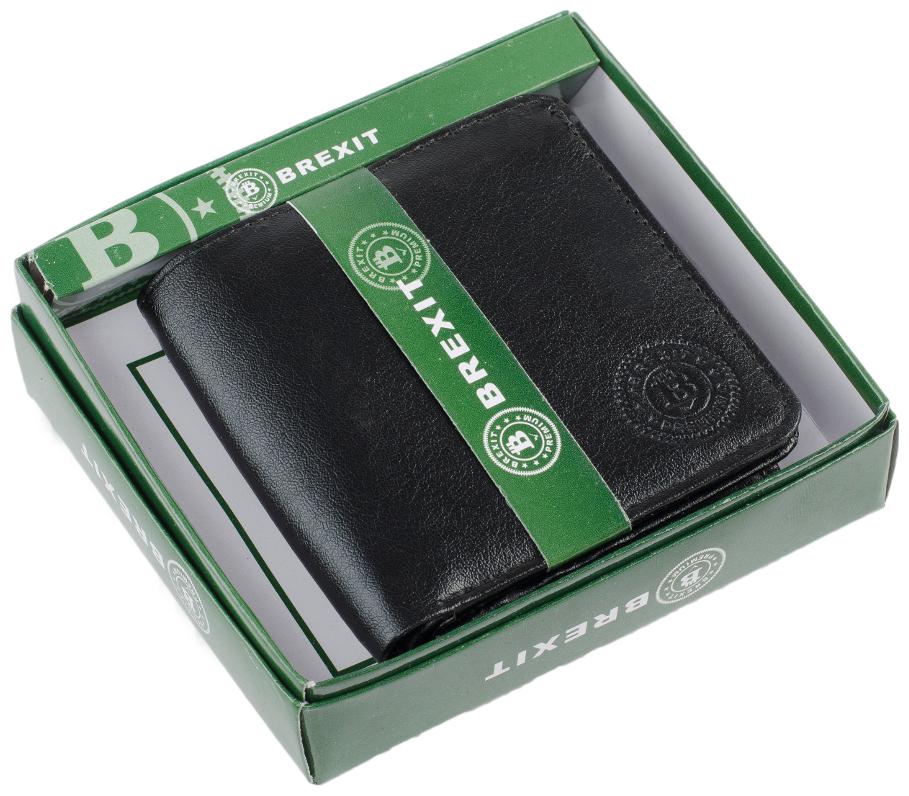 

Brexit Men Black Leather Bi-Fold Wallet ( Pack of 1 )