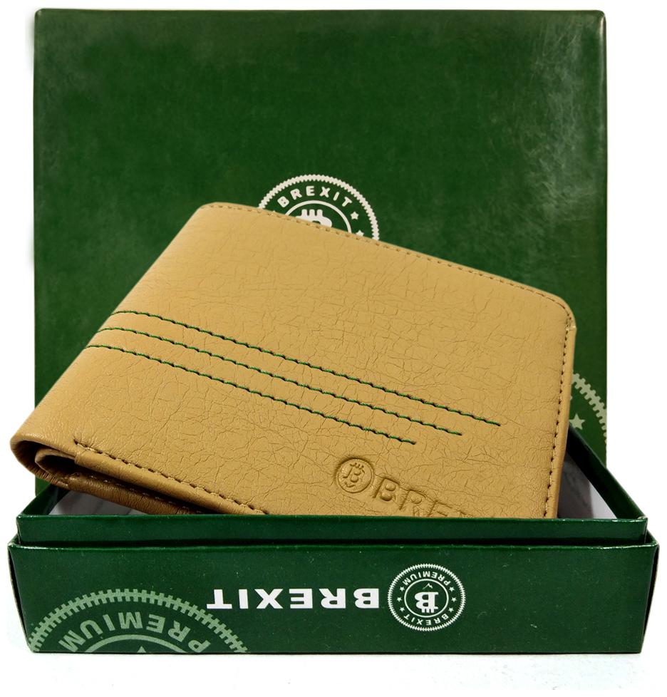 

Brexit Men Tan Leather Bi-Fold Wallet ( Pack of 1 )