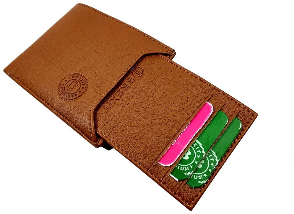 

Brexit Men Brown Leather Bi-Fold Wallet ( Pack of 1 )