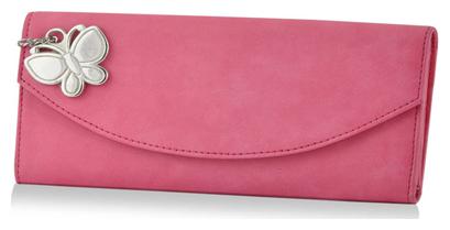 

Butterflies Women Pink PU Wallet