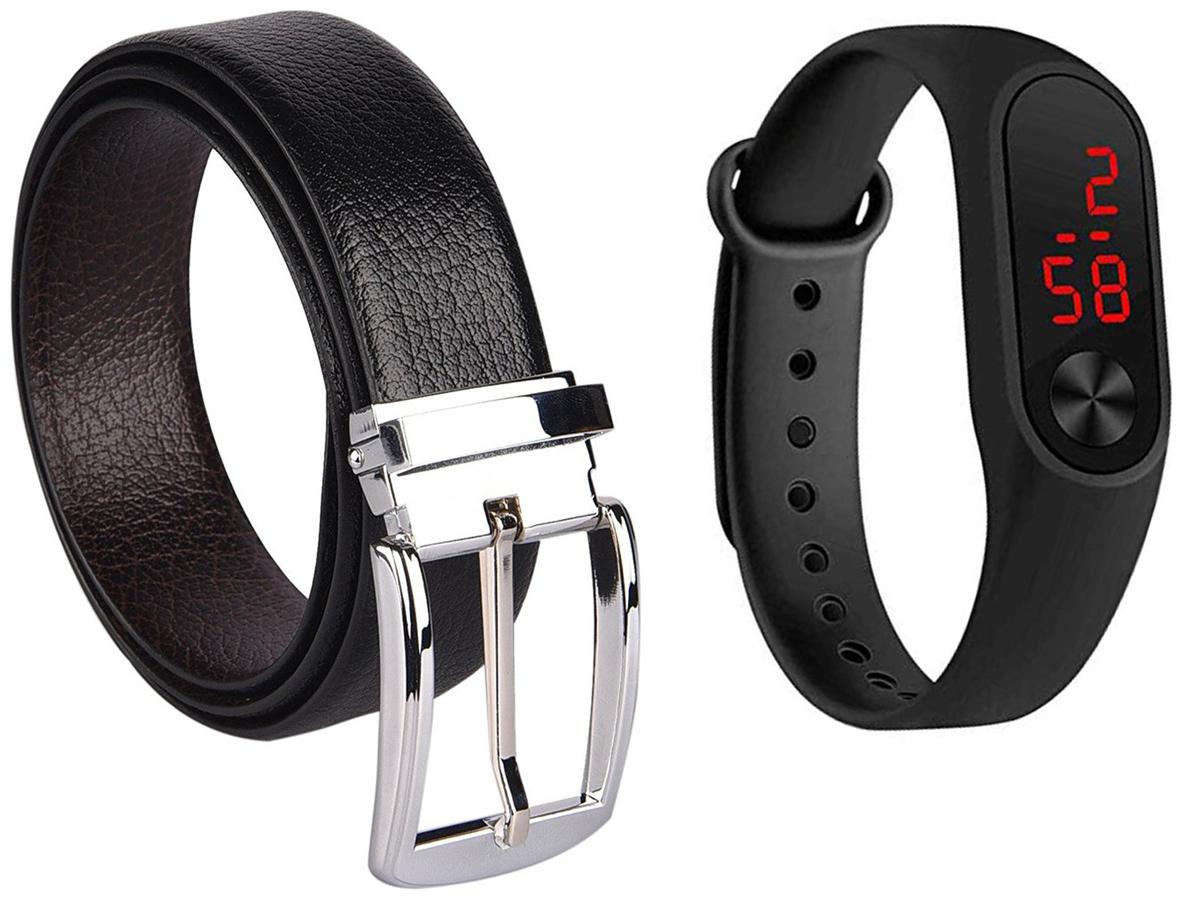 

Buy Imperior Elegant Formal Leather Reversible Belt And Get Silicone Led Band Free