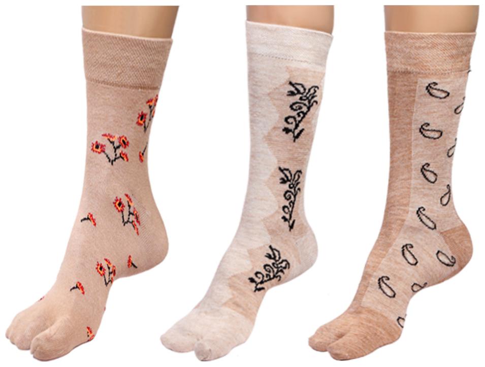 

By The Way Mid Calf Thumb Socks(Pair of 3)
