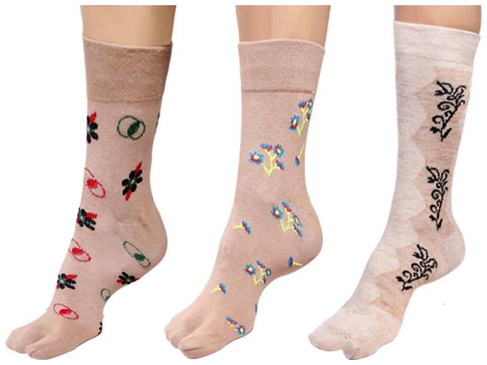 

By The Way Mid Calf Thumb Socks(Pair of 3)