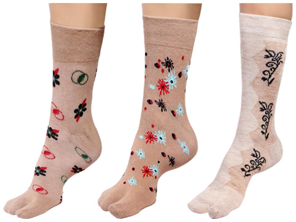 

By The Way Mid Calf Thumb Socks(Pair of 3)
