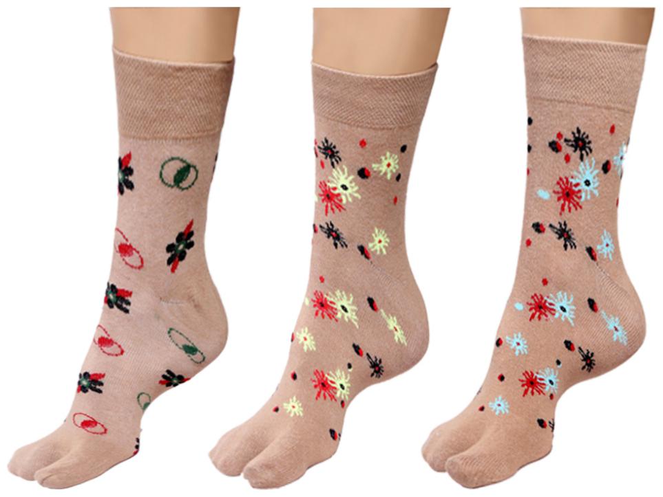 

By The Way Mid Calf Thumb Socks(Pair of 3)