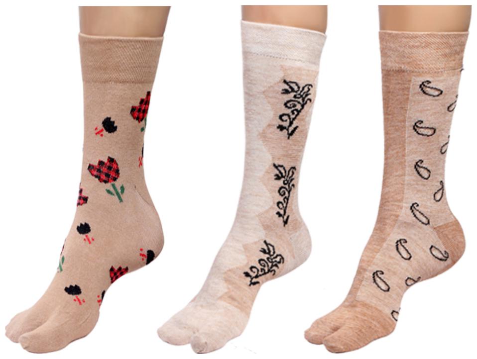 

By The Way Mid Calf Thumb Socks(Pair of 3)