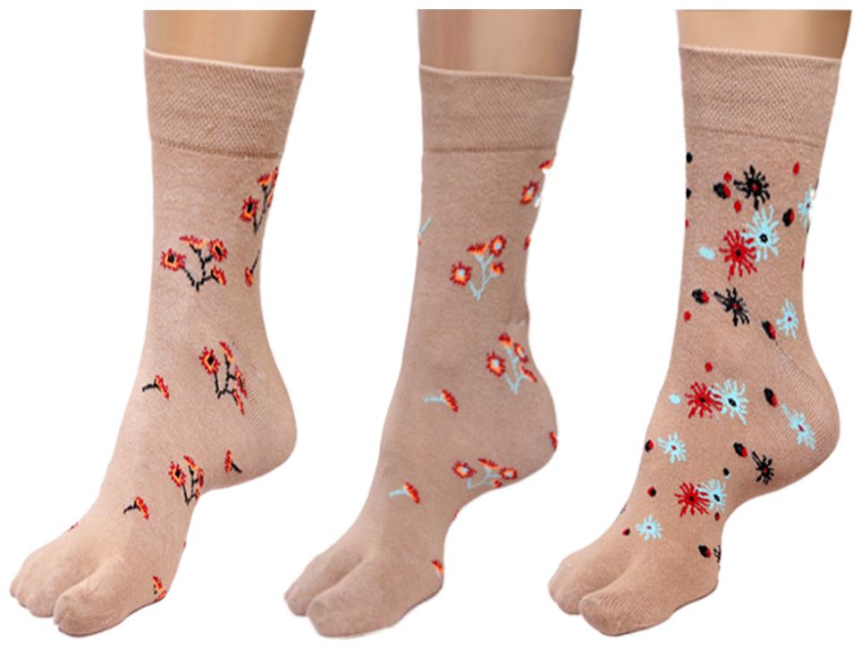 

By The Way Mid Calf Thumb Socks(Pair of 3)