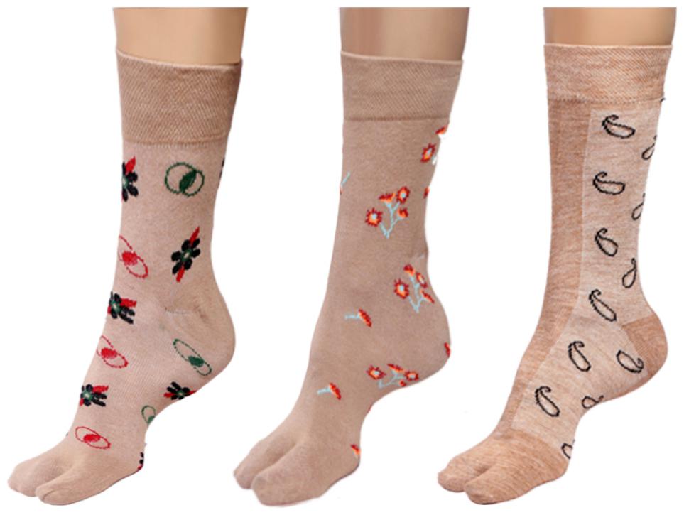 

By The Way Mid Calf Thumb Socks(Pair of 3)