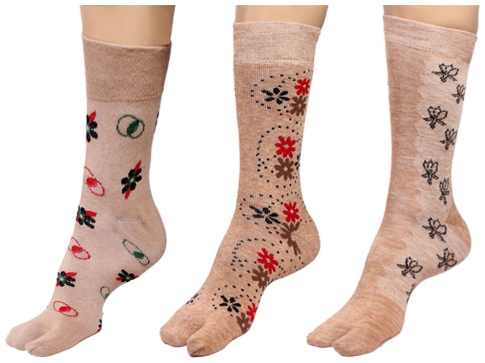 

By The Way Mid Calf Thumb Socks(Pair of 3)