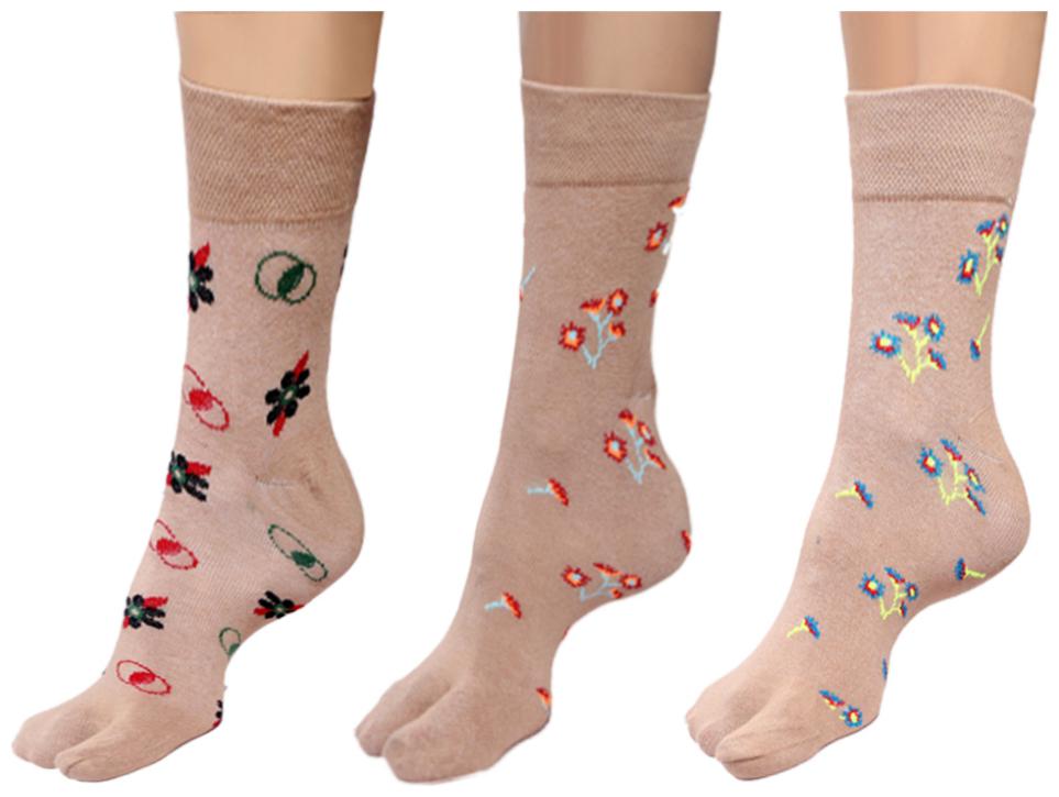 

By The Way Mid Calf Thumb Socks(Pair of 3)