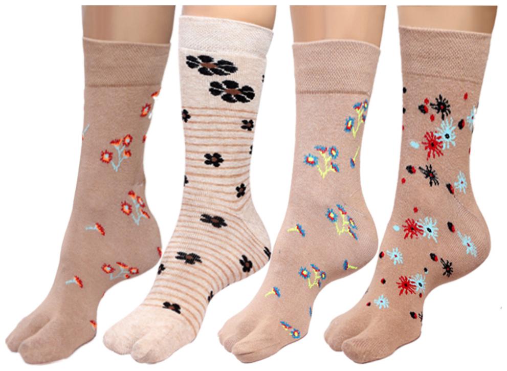 

By The Way Mid Calf Thumb Socks(Pair of 4)
