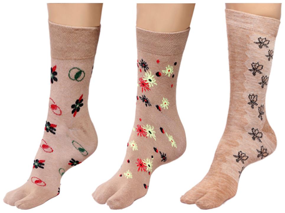 

By The Way Mid Calf Thumb Socks(Pair of 3)