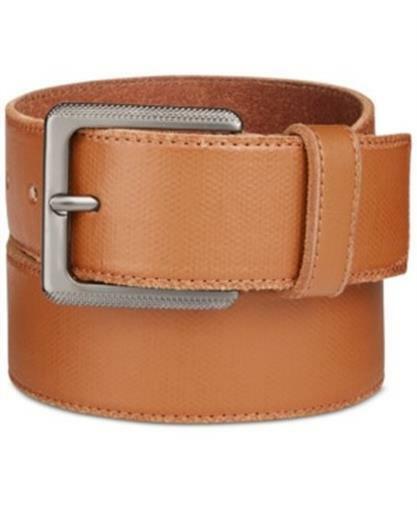 

Calvin Klein Canvas Printed Leather Belt Tan Mens Size 42 New