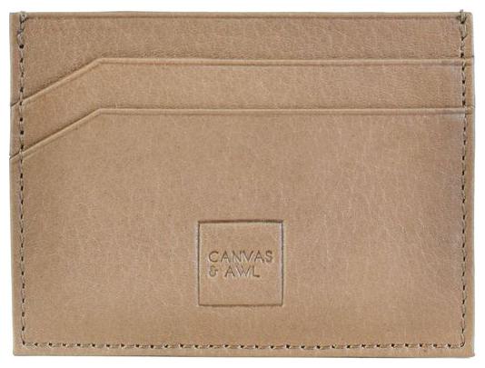

CANVAS AWL Men Leather Card holder - Grey
