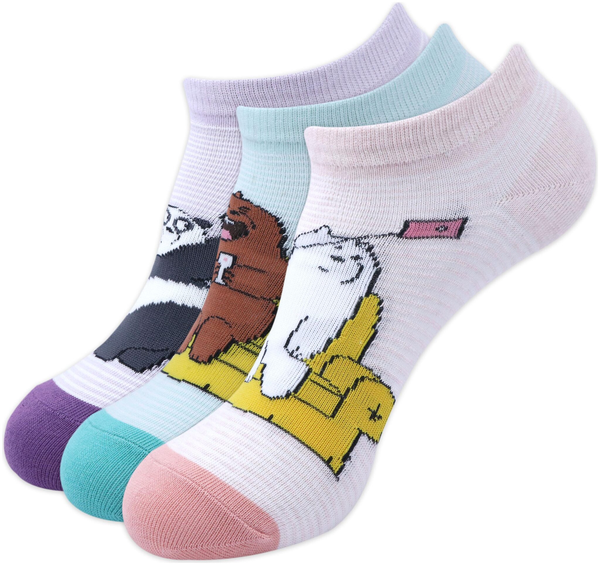 

Cartoon Network We Bare Bears By Balenzia Low Cut Socks For Women With Gift Box
