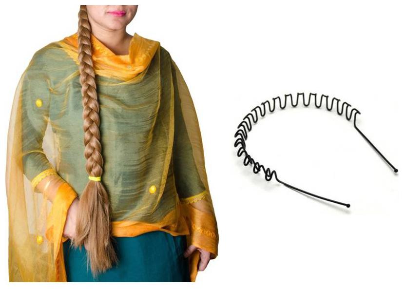 

CKE Brown 24inch Hair Choti with Free Zig Zag Hair Band