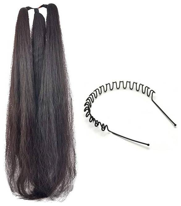 

CKE Brown 24inch Hair Choti with Free Zig Zag Hair Band