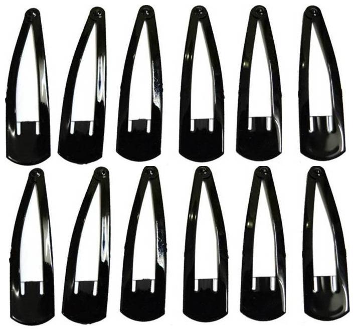 

CKE Set of 12 Black Big Sizes Hair Clips for Womens (Buy 1 Get 1 Free)