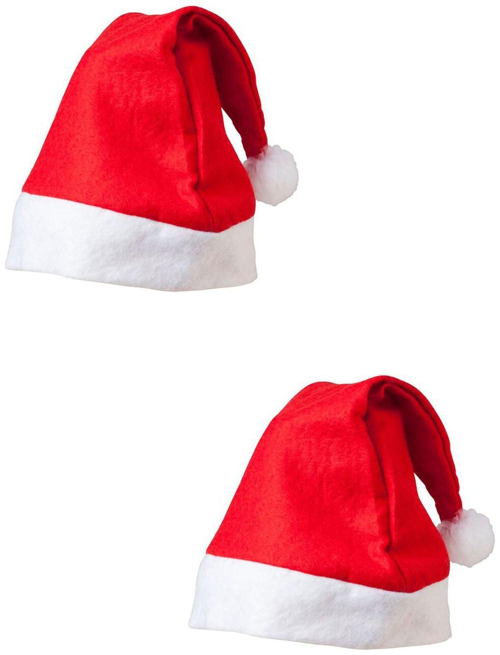 

Christmas Pack of 2 Red Santa Cap