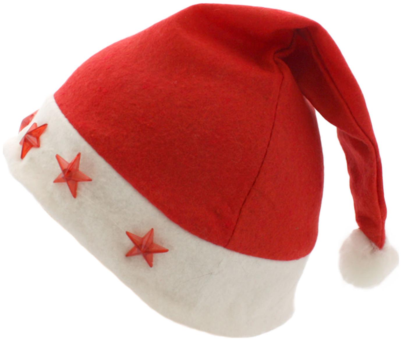 

Christmas Santa Claus Cap with Stars (Pack of 5)